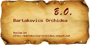 Bartakovics Orchidea névjegykártya